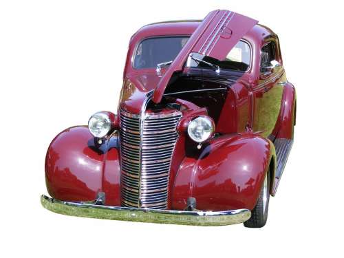 Cat Oldtimer Chev Chevrolet 1938 Red Maroon