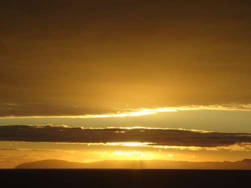 Catalina Sunset Gold Clouds