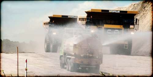 Caterpillars Vehicles Trucks Spray Water Watering