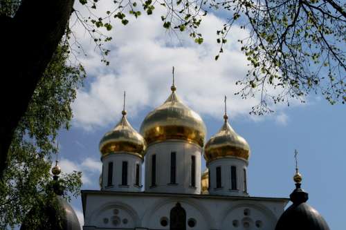 Cathedral Russian Church Orthodox Building White
