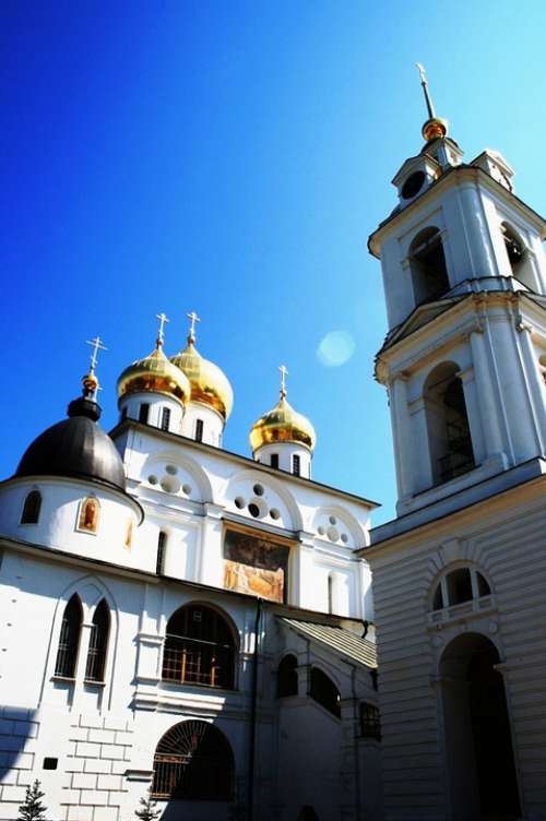 Cathedral Church White Building Golden Domes