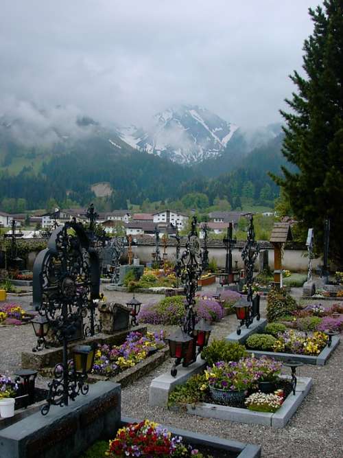 Cemetery Tyrol Cross Wrought Iron Art Grave
