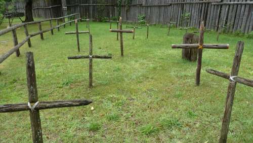 Cemetery Wooden Crosses Graveyard Wooden Dead
