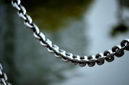 Chain Silver Chrome Link Chain Link Barrier Metal