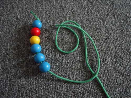 Chain Cord Wood Beads Beads Thread Toys Child