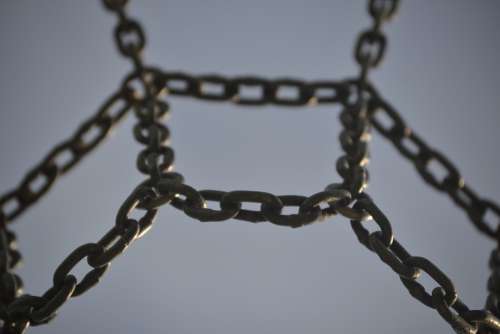 Chain Metal Links Of The Chain Iron Connection