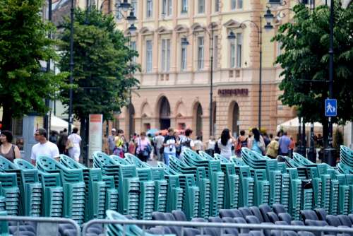 Chairs Outside Buildings