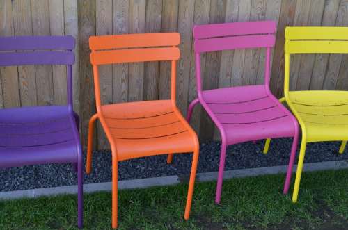 Chairs Furniture Colorful Seating Plastic