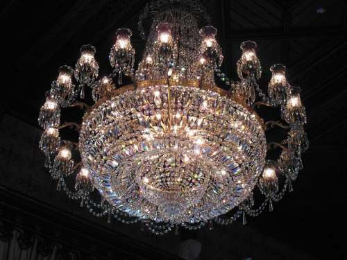 Chandelier Crystal Antique Castle Lights Luxury