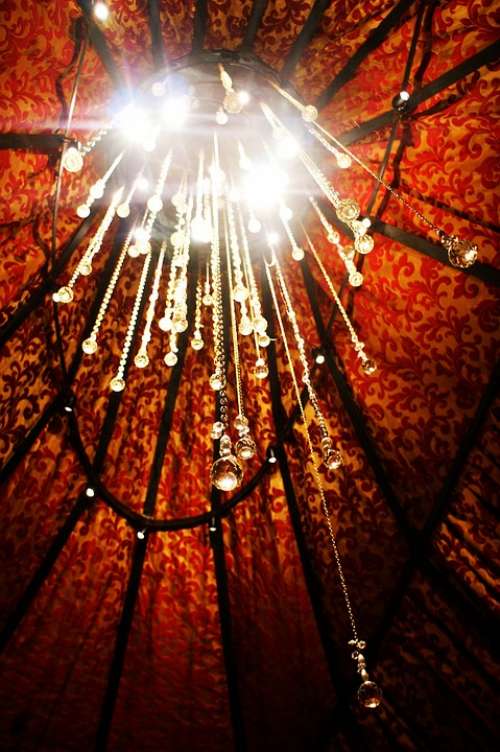 Chandelier Light Lamp Mica Crystal Chandelier