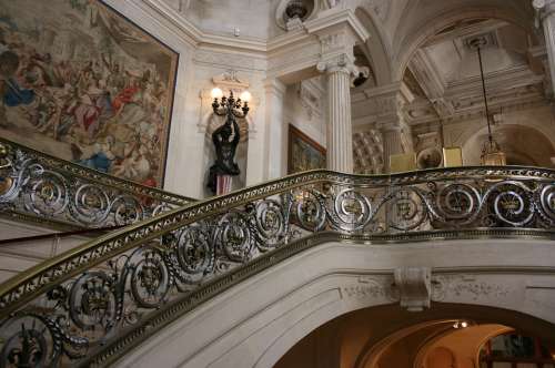 Château De Chantilly Handrail Staircase France