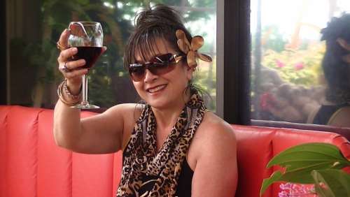 Cheers Cheering Drink Sparkling Wine Salute Woman