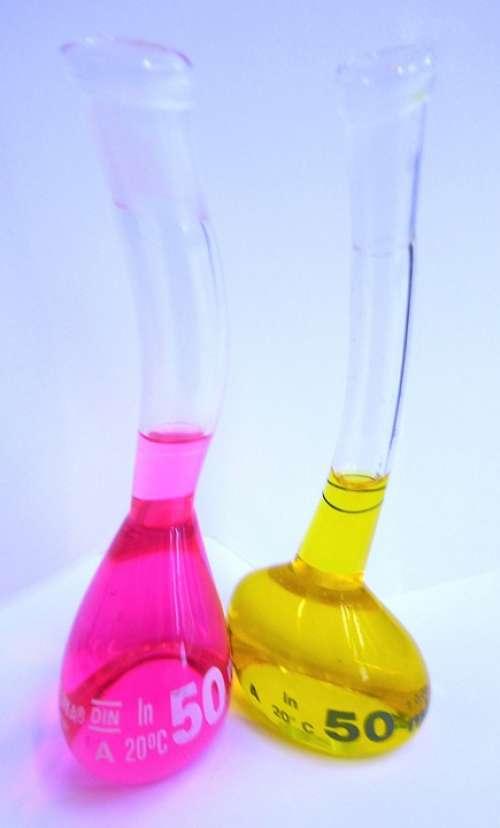 Chemistry Laboratory Toxic Glass Piston Red
