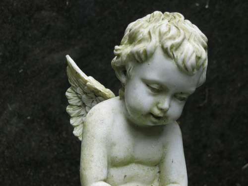 Cherub Cemetery Angel Memorial Tombstone Statue
