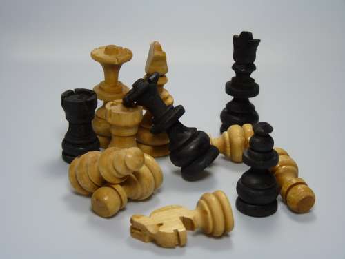 Chess Strategy Black Board Game White King Pawn