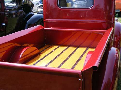 Chevrolet Chev 1946 Red Pickup Truck Box Deck