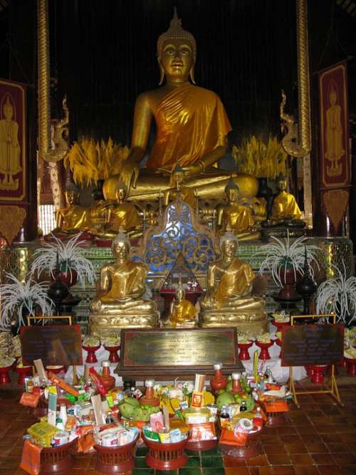 Chiang Mai Temple Buddha Gold Buddhism
