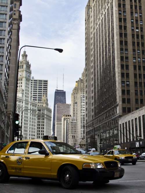 Chicago Taxi Usa United States Illinois Autos