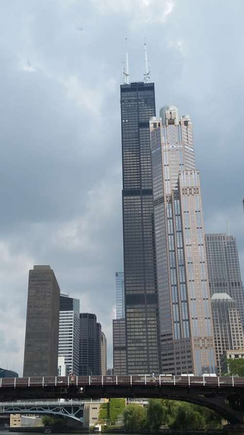 Chicago Sears Tower Tower City Illinois Skyline