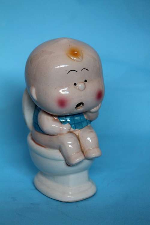 Child Small Ceramics Porcelain Cabinet Red Cheeks
