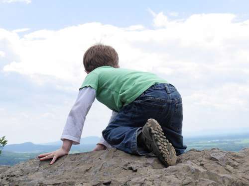 Child Climb Crawling Climbing Boy Infant Rock