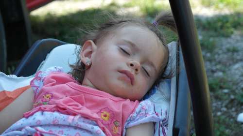 Child Girl Sleep Summer Face Quiet Rest Sweet