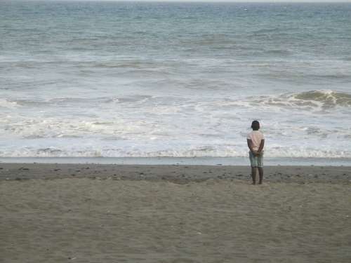 Child Beach To Watch Sea