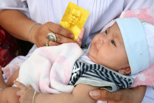 Child Thai Asia Buddhist Baby Infant