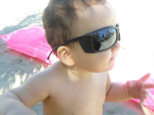 Child Toy Sunglasses Sand Beach