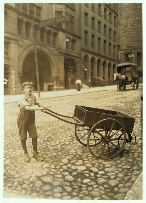 Child Labor Boy Carriage Historic People Children