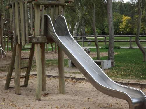 Children Playground Slide Play Game Devices Lonely