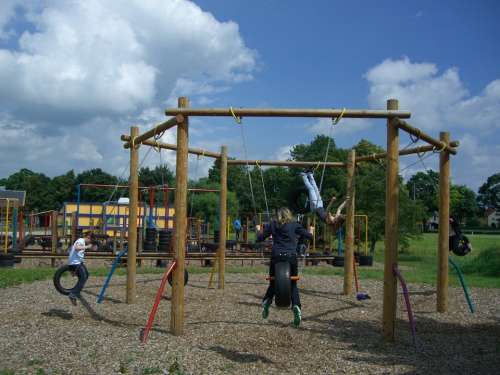 Children'S Playground Langenau Fun Arena Tire Swing