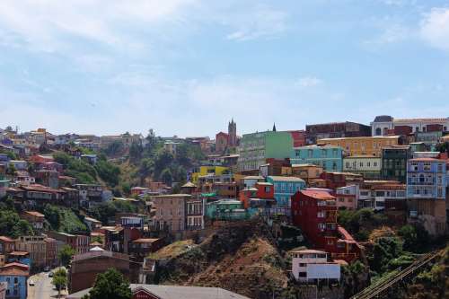 Chile Valparaiso South America Landscape Cityscape