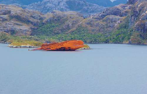 Chile Shipwreck Patagonia South America Ocean