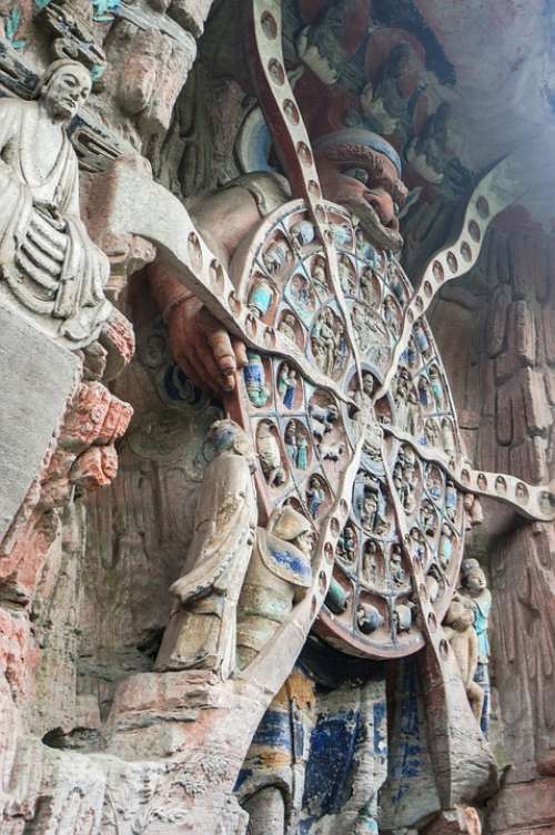China Cave Temples To Wheel Of Life