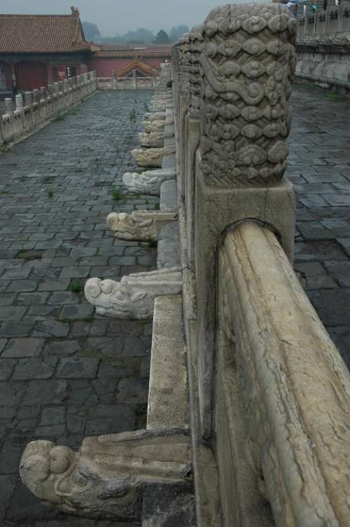 China Handrail Stone Figures White Palace