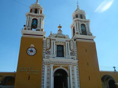 Cholula Puebla Mexico Church Tourism Culture