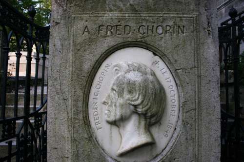 Chopin Tomb Pere Lachaise Cemetery Paris