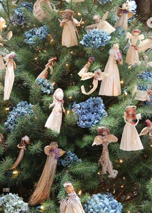 Christman Ornaments Cornhusk Angels Handmade