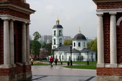 Church Building Cathedral White Dome Bell Tower