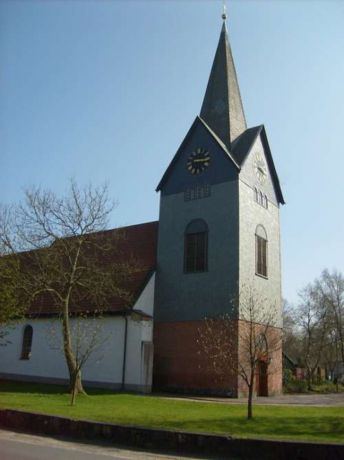 Church Building Germany Architecture Steeple Sky