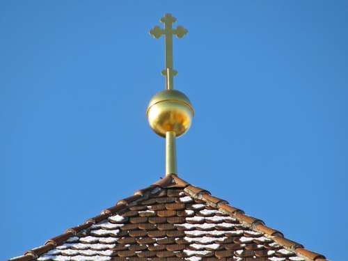 Church Dome Christian Cross Religion Buildings