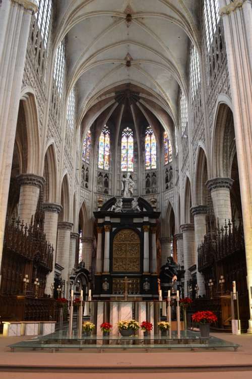 Church Vaults Faith Religion Architecture Mechelen