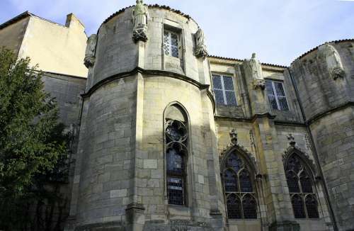 Church Poitiers Windows Stone Church Medieval