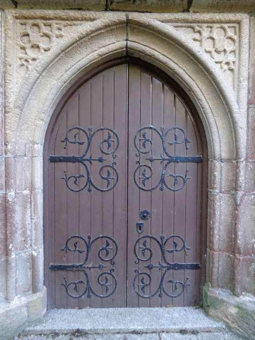 Church Door Wooden Arch Arched Archway Chapel