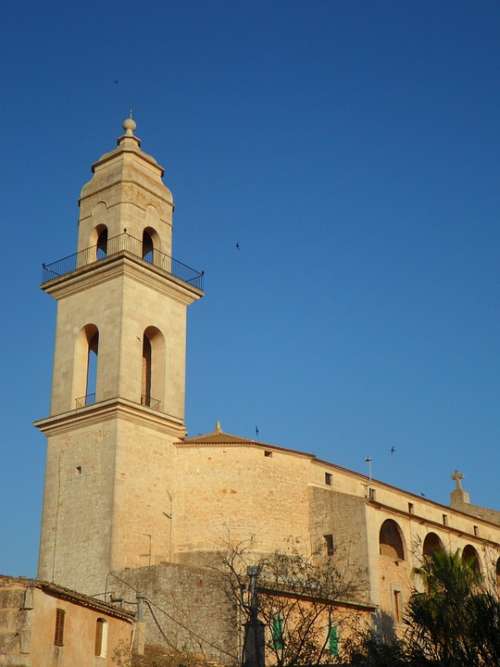 Church Steeple Mallorca Religion Christianity