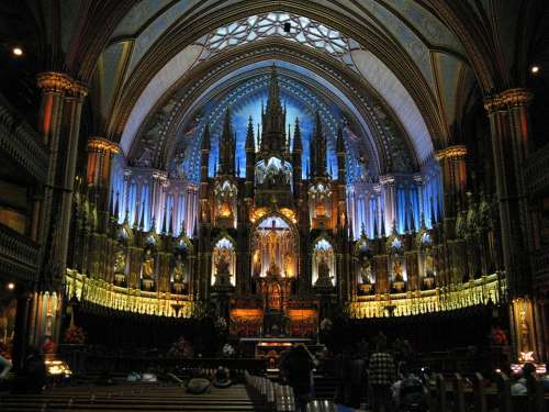 Church Cathedral Montreal Religion City Famous