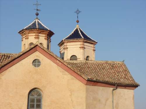 Church Dawn Domes Tower Basin Spain