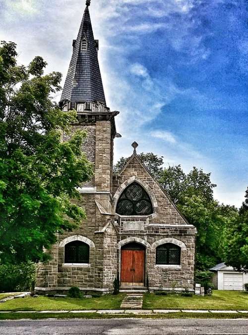 Church Stone Building Architecture Champlain