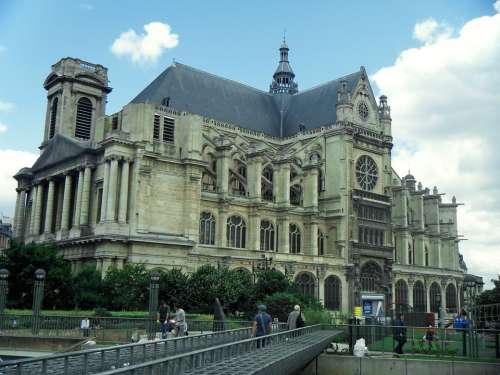 Church Saint Eustache France Paris Religion